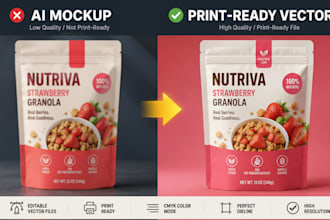 convert ai packaging to print ready vector dieline template