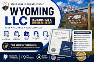 help with wyoming llc registration and business setup