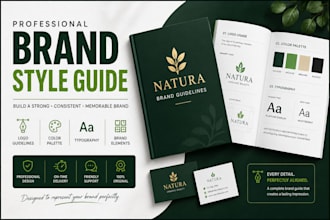 design a professional brand style guide and brand guidelines