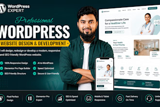 design a professional wordpress website, SEO friendly and responsive
