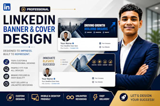 design a premium  linkedin banner and cover