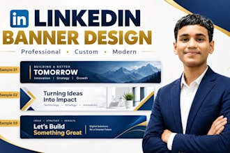 design a professional  linkedin banner and cover