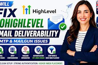 fix gohighlevel email deliverability, SMTP and mailgun issues