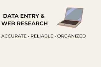 do data entry and research