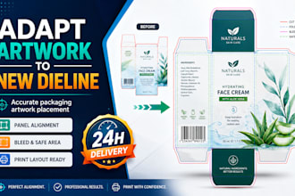 adapt your artwork placement accurately to a new packaging dieline