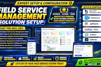 setup field service management dynamics365 salesforce jotform odoo jobber upkeep