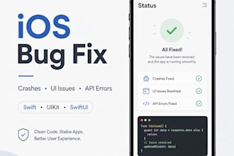 fix bugs crashes and UI issues in your ios swift app