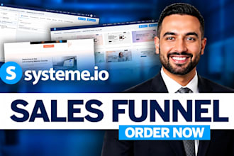 setup systeme io landing page systeme io lead generation email automation funnel
