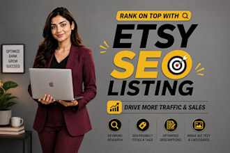do etsy listing SEO optimization with high ranking keywords