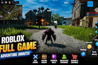 build roblox game, develop roblox game, make roblox scripts, full game, code