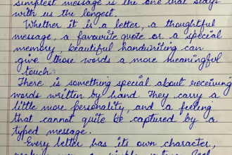 create custom handwritten notes, letters and messages in 2 styles