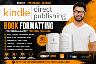 professionally format and layout your book for KDP and ingramspark
