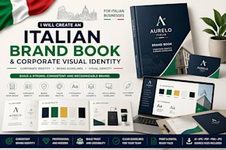 create an italian brand book and corporate visual identity