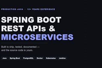 build scalable java spring boot rest apis and microservices backend