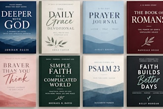 design faith base book cover, devotionals, prayer journal christian book cover