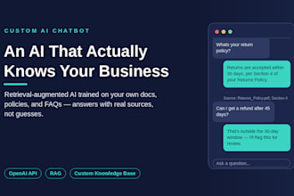 build a custom rag ai chatbot trained on your business documents
