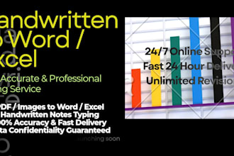 convert handwritten notes into ms word or excel
