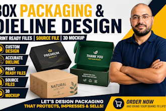 create box, dieline product packaging design  template diecut line source file