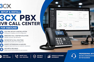 setup and install 3cx pbx ivr call center for inbound