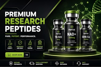 build peptide ecommerce store, skincare website, nutraceutical store, supplement