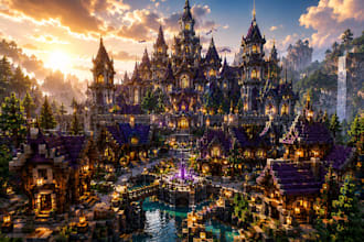 build custom minecraft fantasy maps, spawn hubs and server builds