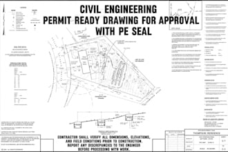 usa civil engineer permit ready plans swppp stormwater site development grading