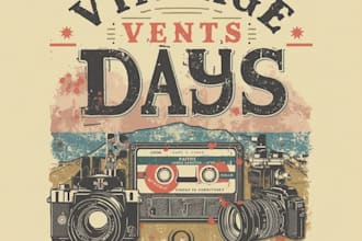 make vintage design t shirt and retro illustration