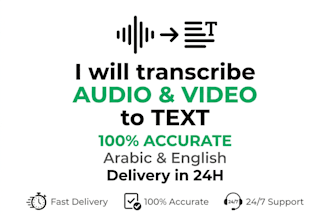 do fast and accurate arabic and english audio transcription