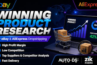 do winning product research for ebay and aliexpress dropshipping