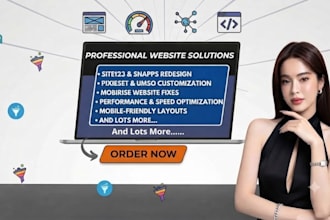 redesign fix optimize site123 snapps pixieset umso mobirise website