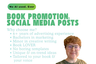create social media posts promoting your book