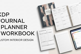 design KDP journals, planners, notebooks, low content book and digital planners