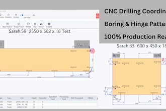 program cnc drilling coordinates and boring patterns for woodworking
