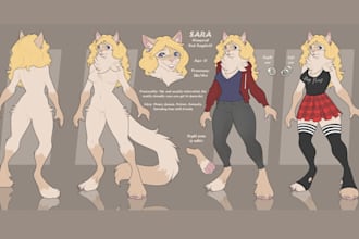 draw furry reference sheet character ref sheet fursona nsfw furry art character