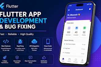 develop or fix your flutter mobile app