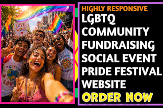 design lgbtq community event website fundraising social event website
