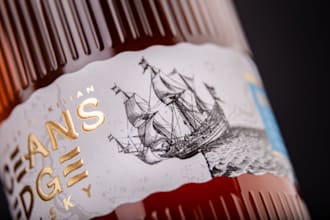 do liquor bottle label, gin, vodka, rum, whisky, wine, beer, gin label design