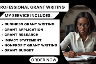 write professional grant proposals for nonprofits, startups
