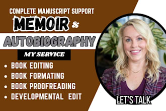 professionally edit and proofread your memoir, autobiography or personal story