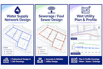design water supply and sewerage as a wet utility engineer