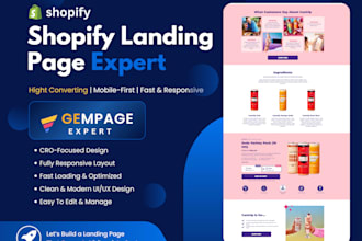 design a shopify landing page for your store