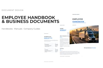 design a professional employee handbook, manual, or company guide