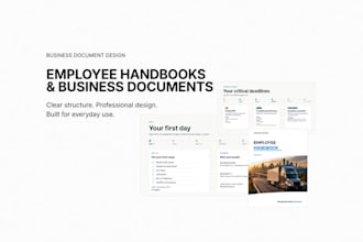 design a professional employee handbook, manual, or company guide