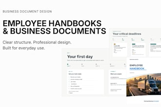 design a professional employee handbook, manual, or company guide