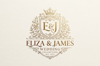 design an elegant wedding logo for your brand