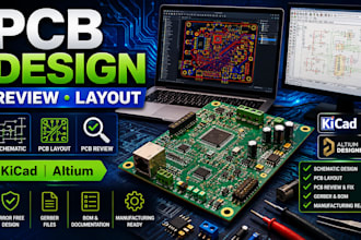 do pcb design pcb review schematic and layout in kicad or altium