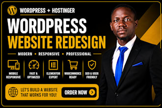redesign wordpress website, hostinger website redesign, hostinger website design