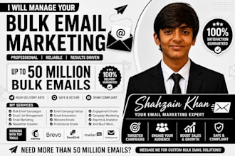 send bulk email blast, email marketing campaign to inbox and SMS