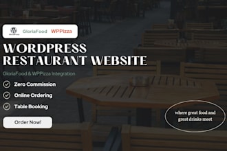 setup wordpress restaurant site with gloriafood and wppizza online ordering