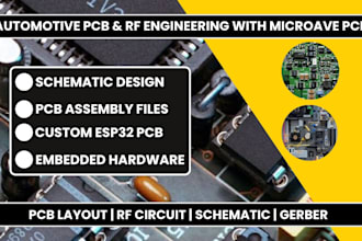 automotive pcb engineering, rf circuit, pcb board design and circuit schematic